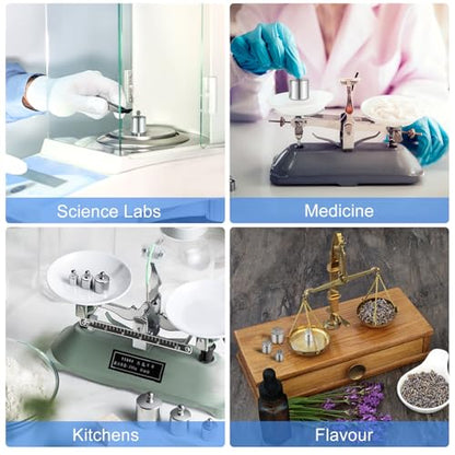QP Calibration Weights 1000g, 8PCS OIML Class M1 High Precision Scale Calibration Weight Set, 10g 20g 50g 100g 200g 500g Calibration Weight with Tweezers for Digital Scale, Gram Scale, Lab Scale - size: 1000g Set