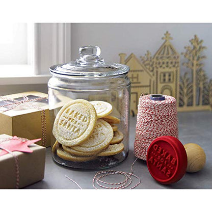 Le'raze Glass Canister Set for Kitchen Counter + Labels & Marker - Set of 2 - Glass Cookie Jars with Airtight Lids - Food Storage Containers with Lids Airtight for Pantry - Flour, Sugar, Coffee, etc.