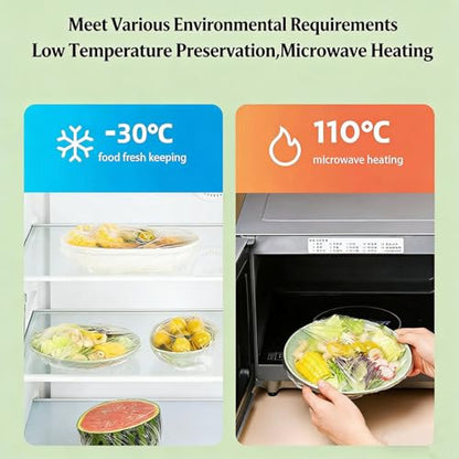 100 Pcs Plastic Bowl Covers for Bread Proofing, bulk fermentation bowl with cover, Large Elastic disposable Wrap for Food,Storage Baking Rising Keep Food Fresh,Safe materials