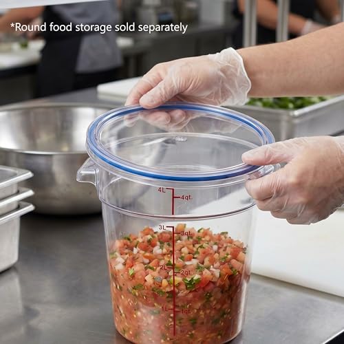 TrueCraftware- Clear Round Polycarbonate Food Storage Container Lid Fits 2 and 4 Qt. Round Containers Replacement Lid for Meal Prep Kitchen Pantry Commercial Restaurant - size: Lid - Fits 2&4qt