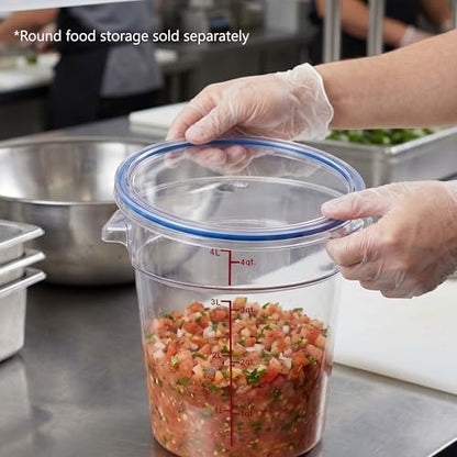 TrueCraftware- Clear Round Polycarbonate Food Storage Container Lid Fits 2 and 4 Qt. Round Containers Replacement Lid for Meal Prep Kitchen Pantry Commercial Restaurant - size: Lid - Fits 2&4qt