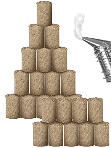 Moukeren 6 Pound Bee Smoker Fuel for Beekeeping Jute Burlap Smoker Fuel Rolls Bee Hive Smoker Fuel, Easy to Light, Burn for a Long Time, Produce Clean and Cool Smoking for Beehive Smoker