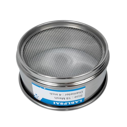 18 Mesh Lab Sieves 4" Diameter 304 Stainless Steel Wire Cloth Test Sieve for Industrial Laboratory Home - size: 18 mesh
