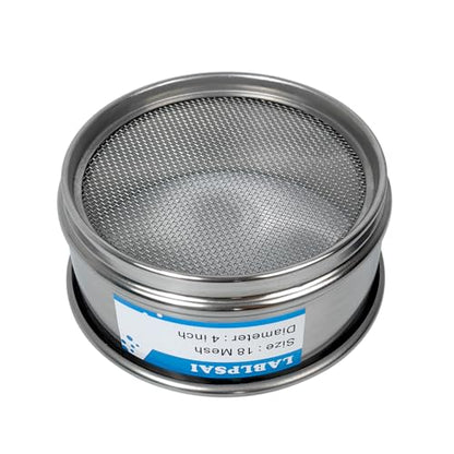 18 Mesh Lab Sieves 4" Diameter 304 Stainless Steel Wire Cloth Test Sieve for Industrial Laboratory Home - size: 18 mesh