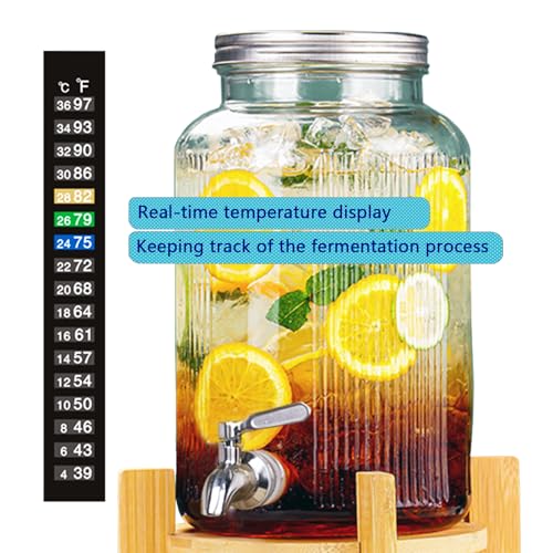 Kombucha Brewing Accessories Kit – With Cotton Cover, Temperature Strip, pH Test Strips & Stainless Steel Funnel – For Existing Jars (No Fermenter Included) - style: Kombucha Accessories Kit (No Jar)