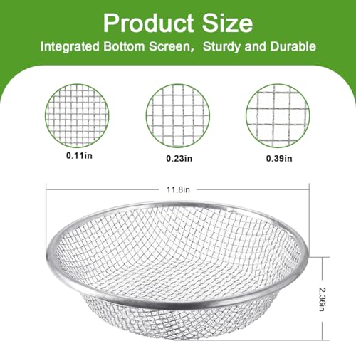Soil Sifter Galvanized Screen, Soil Sieve for Compost Dirt Sand Rock, Rust-Resistant Sifter for 5 Gallon(1/8in,1/4in) - style: 2PCS(1/8in,1/4in)