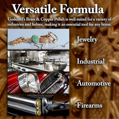 Goddard's Copper & Brass Polish, Copper Cleaner & Brass Cleaner for Long-Lasting Shine, Metal Polish for Pewter, Chrome & More, Metal Polishing Compound (7oz) - size: 7 Fl Oz (Pack of 1)