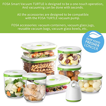 FOSA vacuum storage container set, 8pcs vacuum containers(28oz, 34oz, 45oz and 78oz) with vacuum unit - size: 28oz, 34oz, 45oz, 78oz