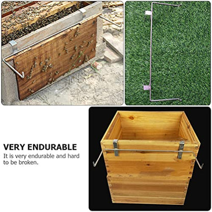 Hemoton 4 pcs Beekeeping Frame Holder Brackets Beehive Frame Supports Bee Hive Maintenance Honey Harvesting