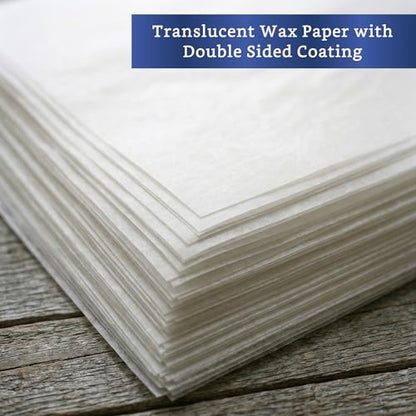 Wax Paper Candy Wrappers 300-pk (5x5 in) - Candy Wrappers for Caramels | Nonstick Wax Paper Squares - Candy Wrappers for Homemade Candy - Pre Cut Parchment Squares - Taffy & Caramels - size: 5 x 5 inch (Pack of 300)