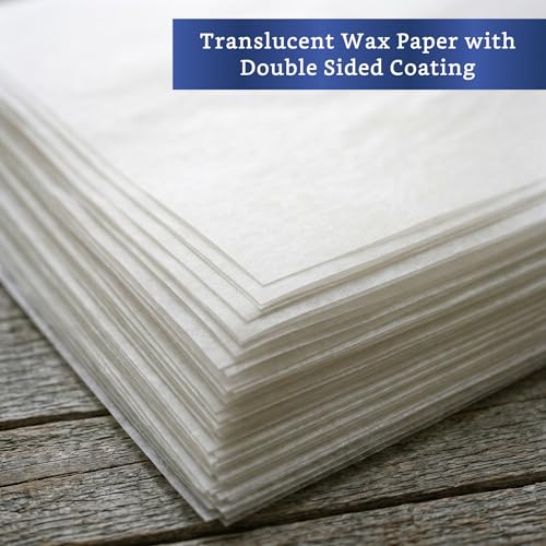Wax Paper Candy Wrappers 150-pk (5x5 in) - Candy Wrappers for Caramels | Nonstick Wax Paper Squares - Candy Wrappers for Homemade Candy - Pre Cut Parchment Squares - Taffy & Caramels - size: 5 x 5 inch (Pack of 150)