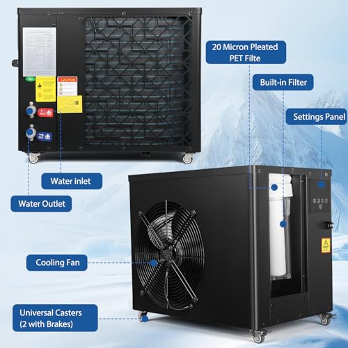 1 HP Ice Bath Chiller, APP Control, Dual Filtration for Clean Clear Water