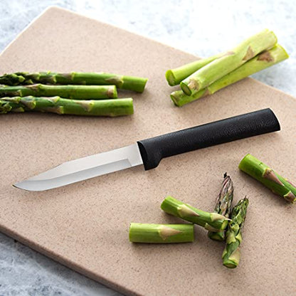 Rada Cutlery Regular Paring Knife (W201), 3.25" Stainless Steel Blade, Black Handle - color: Black