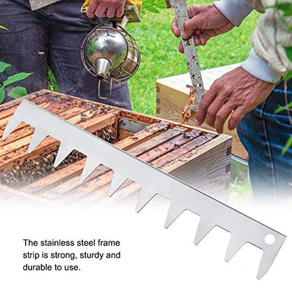 Beehive Strip Spacer, Metal Frame Steel Spacers for Beehive Beehive Frame Strip Bee Frame Spacing Tool for 10 Frame Honey Box