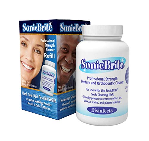 High Intensity Dental Cleaning Powder — Freshen Your Dentures, Retainers, Night Guards and Aligners — Powerful Formula Removes Stains, & Plaque
