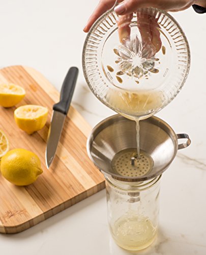 Bellemain Stainless Steel Funnel for Kitchen, 5.5 Inch with Strainer - color: Funnel, size: 5.5"