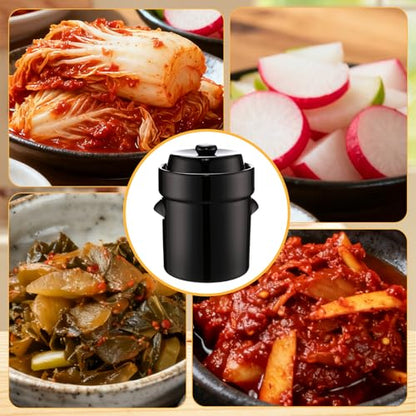 Nuenen 2 Set 1/2 Gallon Fermentation Crock Sauerkraut Crock with Lid Weights & Pounder Ceramic Fermenting Jar Brown Stoneware Pot for Fermenting Pickling Cabbage Sauerkraut Pickles Vegetables