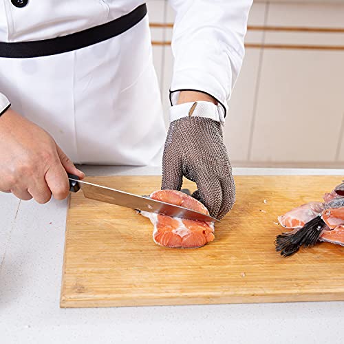 Dowellife Chainmail Glove, Cut Resistant Food Grade, Stainless Steel Mesh Metal Knife Cutting Glove for Butcher, Oyster Shucking Kitchen Mandoline Chef Slicing Fish Fillet(X Small) - size: X-Small (Pack of 1)