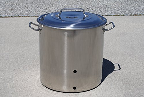 CONCORD Stainless Steel Brew Kettle w/ 2 Precut Holes (40 QT/ 10 Gal) - size: 40 QT/ 10 Gal