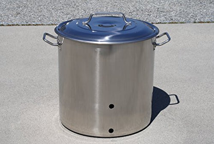 CONCORD Stainless Steel Brew Kettle w/ 2 Precut Holes (60 QT/ 15 Gal) - size: 60 QT/ 15 Gal