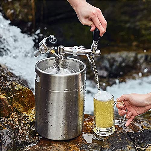 Beer Tower Dispenser Drink Dispenser Stainless steel beer kegs, portable household beer keg systems, beer brewing systems with adjustable faucet kits for storage (Size : 3.6L) - size: 3.6L