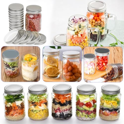 50Pcs 2.75inch Mason Jar Lids Regular Mouth,Lids Leak Proof Secure Mason Storage Solid Caps, 100% Fit & Airtight for Regular Mouth Mason Jars Yogurt Iidss,Canning lidss - color: 2.75 inch