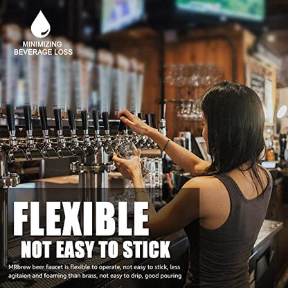 MRbrew Upgraded Draft Keg Tap, All Commercial 304 Stainless Steel, Well-Pouring, Fits American Beer Shanks and Towers