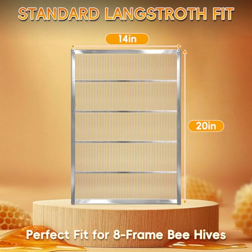 2 Pack Queen Excluder Metal Galvanized, Langstroth Standard 8 Frame Queen Excluder for Bee Hive Brood and Honey Separate Management - size: 8-Frame 2Pack