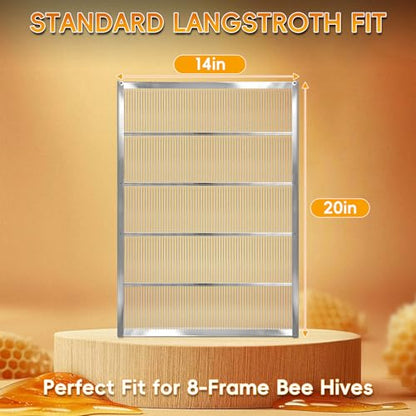 2 Pack Queen Excluder Metal Galvanized, Langstroth Standard 8 Frame Queen Excluder for Bee Hive Brood and Honey Separate Management - size: 8-Frame 2Pack