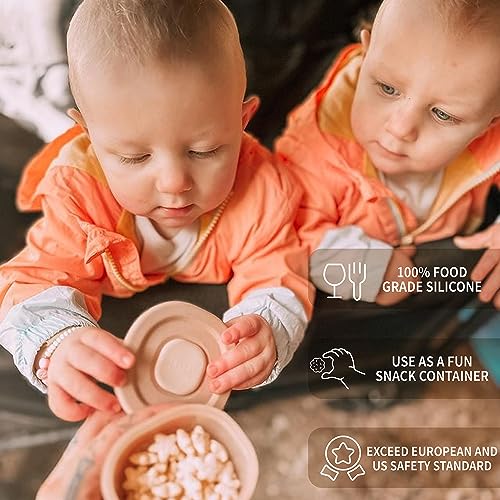 Moonkie Silicone Baby Food Containers | 4 oz Baby Food Storage Jars with Airtight Lids | Reusable Baby Food Jars, Freezer,Microwave and Dishwasher Safe, Perfect for Infant & Toddler - size: 6pack 4oz