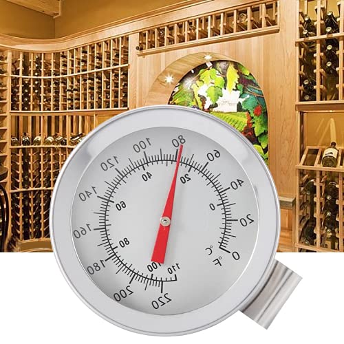 12 inch Dial Thermometer, Homebrew Kettle Clip on Thermometer Home Brew Wine Beer Thermometers, Stainless Steel Stem Meat Cooking Thermometer