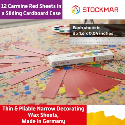 STOCKMAR Decorating Beeswax - 12 Pack (Crimson Red) - color: Crimson Red