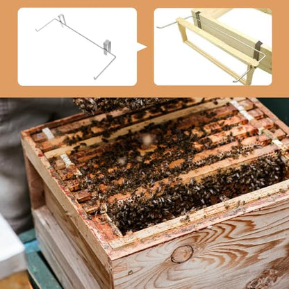 TOYANDONA Beehive Frame Holder and Hanging Rack Beekeeping Tool Adjustable Storage Shelf for Bee Boxes Outdoor Hive Accessory Frame Support Stand