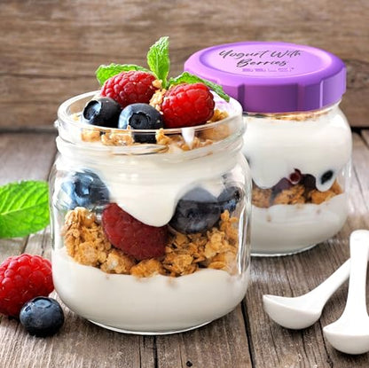 Premium Mason Jar Lids (8 Pack) - Heavy Duty, BPA Free Reusable Plastic Mason Jar Lids - Dry Canning Lid that fits Ball, Kerr & More - 4 Wide Mouth & 4 Regular Mouth Leak Proof Lids. … - size: 4 Regular & 4 Wide