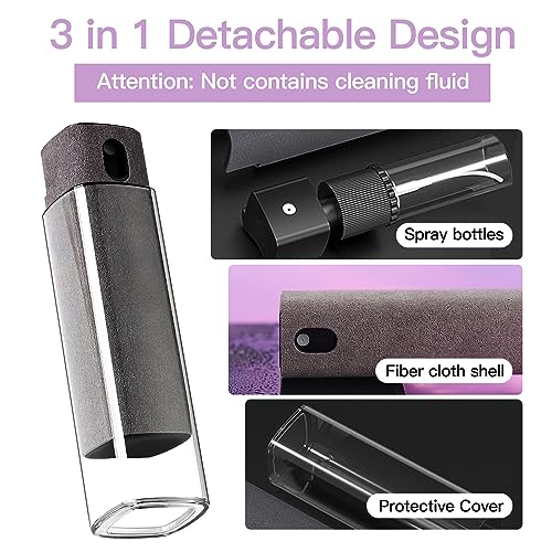 Car Screen Cleaner Spray and Wipe -2-in-1 iPhone Cleaner, iPad Screen Cleaner & Phone Screen Cleaner - Touchscreen Mist Cleaner for Laptop, Computer, MacBook and More - 3 Pack - color: 3 Pcs(Grey+Pink+Blue)