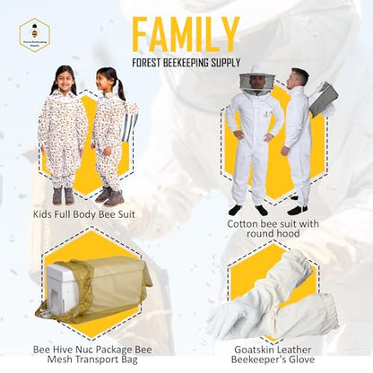 Beekeeping Jacket with Round Veil, Ventilated Air Mesh Bee Jacket with YKK Brass Zippers (3XL) - size: 3-XL