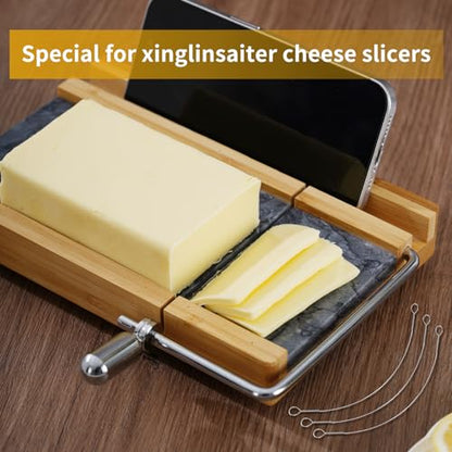 4 Pcs Cheese Slicer Wire Replacement For Marble Cheese Slicer Board,Cheese Cutter Wire for Block Cheeses Butter Cutting(Xinglinsaiter Cheese slicer Special) - color: silver138
