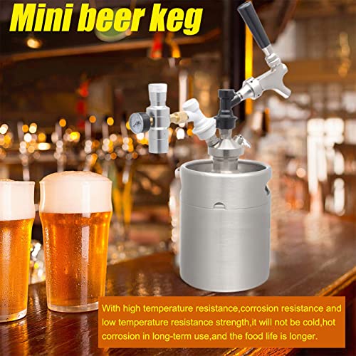 Portable Draft Keg System Stainless Steel Keg Mini Keg Draft System Stainless Steel Portable Mini Keg Dispenser Pressure Regulator Craft Beer Draft Home Brew