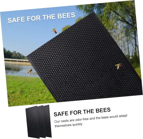 Plastic Foundation for Bee Frames Beehive Waxed Coated Foundation Sheet Beehive Foundation Sheets Bees Hive Base Beekeeping Tools Beehive Foundation 10 Sheets