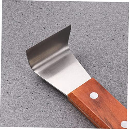 Stainless Steel Beekeeping Box Scraper with Wooden Handle Durable Bee Tool for Easy Honey Extraction and Hive Maintenance Essential Beekeeping Scraper for Every Beekeeper
