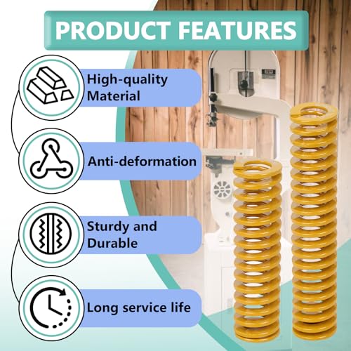 2 Pack Tension Coil Spring 0.71"x 3.5" & 0.71"x 2.5" | Replacement band saw tension spring, compatible with Jet, Delta, Rigid and most 14-inch band saw machines