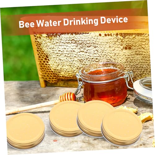 5pcs Beehive Water Feeder Dispenser with Ventilation Disc Easy to Install Bee Watering Station for Hive Entrance Reusable Beekeeping Accessory for Hydration and Wellbeing
