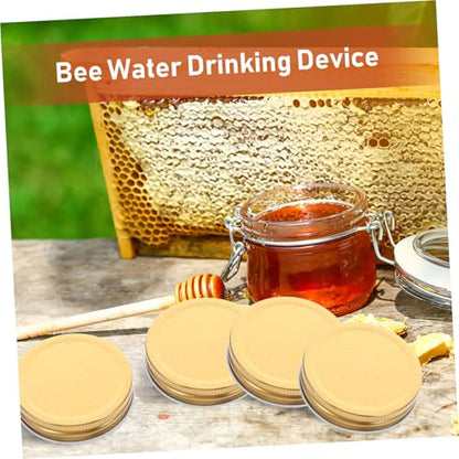 5pcs Beehive Water Feeder Dispenser with Ventilation Disc Easy to Install Bee Watering Station for Hive Entrance Reusable Beekeeping Accessory for Hydration and Wellbeing