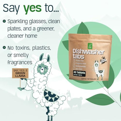Dish Washing Machine Tablets, Pack of 40 - Fragrance-Free, PVA-Free, Non-Toxic Dishwasher Tablets in Compostable Packaging – Women-Owned Company, Leaping Bunny Certified - size: 40 Count (Pack of 1)