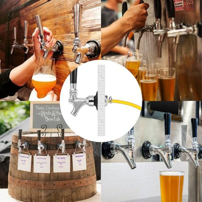 MRbrew 1-1/2" Beer Faucet Shank, Stainless Steel Beer Tap Shank with 1/4'' Barb fit Refrigerator/Freezer Walls Cabinet Kegerator Beer Towers Jockey Box Panels Homebrew & Bar Draft Beer Dispenser - size: 1-1/2" Shank