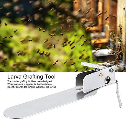 Stainless Steel Screwdriver, Magnetic Screwdriver,Beekeeping Grafting Needle | Stainless Steel Larva Transfer Tool | Single - End Shift Pin for Bee Larva Transfer | Includes Screwdriver & Spare Parts