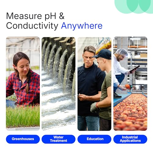 Bluelab Combo Meter for pH, Temperature & Conductivity in Water - Easy Calibration, Digital EC/TDS/PPM Tester for Hydroponics & Indoor Plants (METCOM) - style: pH/EC/Temp Meter in Hydroponic Solutions