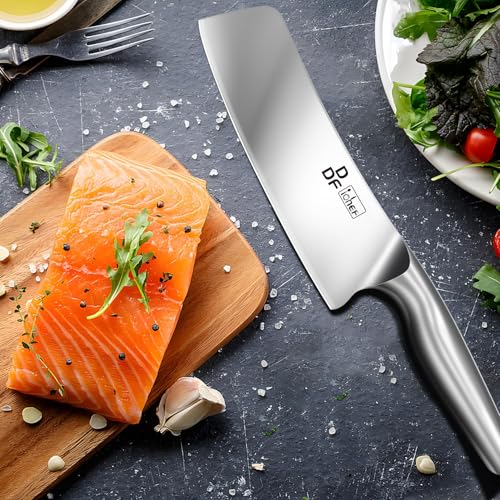 DDF iohEF Nakiri Kitchen Knife, Chef's Knife In Japanese Stainless Steel Professional Cooking Knives, Non-slip Ultra Sharp Knife with Ergonomic Handle - color: Nakiri Knife