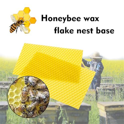 10 Pack Natural Beeswax Foundation Sheets 9x13cm Deep Cell Beehive Base Sheets for Beekeeping