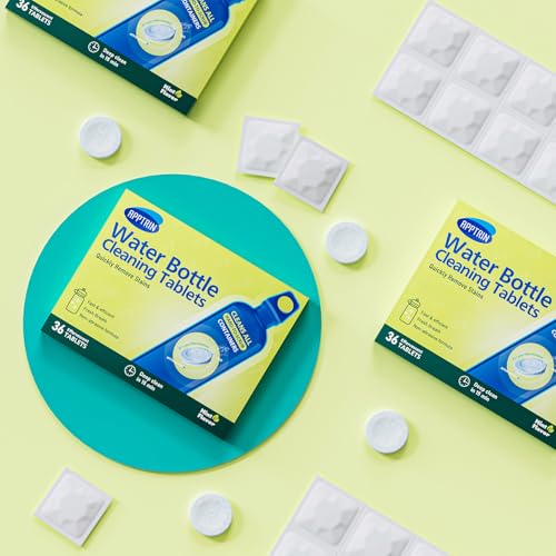 Water Bottle Cleaning Tablets, 36 Pack Bottle Clean Tablet Hydration Bladder Cleansing Tablets for All Plastics and Glass Drinking Containers - size: 1 Count (Pack of 36)